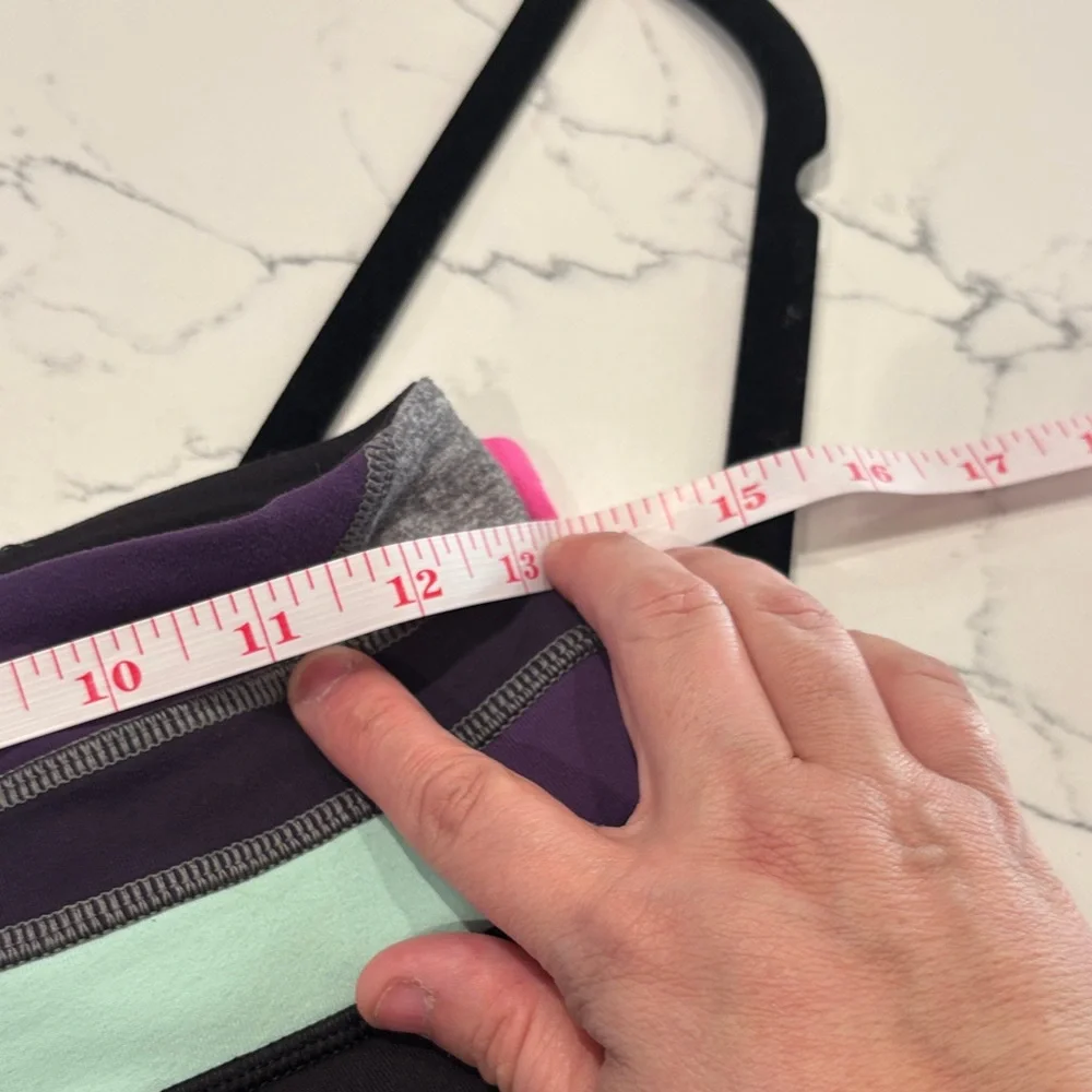 lululemon athletica Black Leggings with Purple and Pink Accents